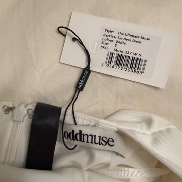Odd Muse Tie Maxi Dress White - S - Picture 2 of 3